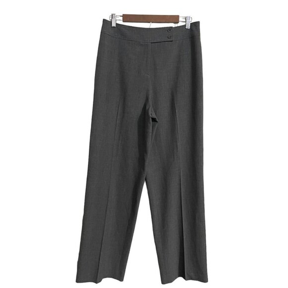 Talbots Womens Vintage Gray Wide Leg Pockets High Rise Trousers Pants Size 12 - Picture 1 of 7